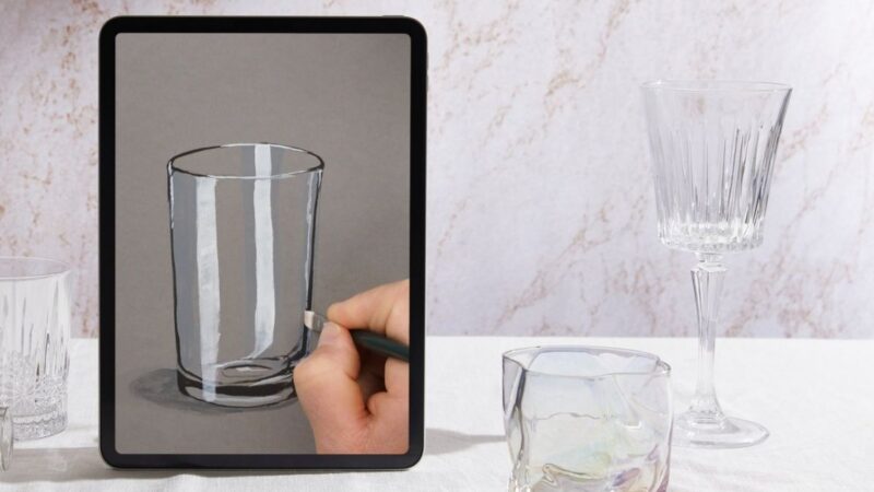 So kannst du ein realistisch aussehendes Bild malen. Glas malen für Anfänger.