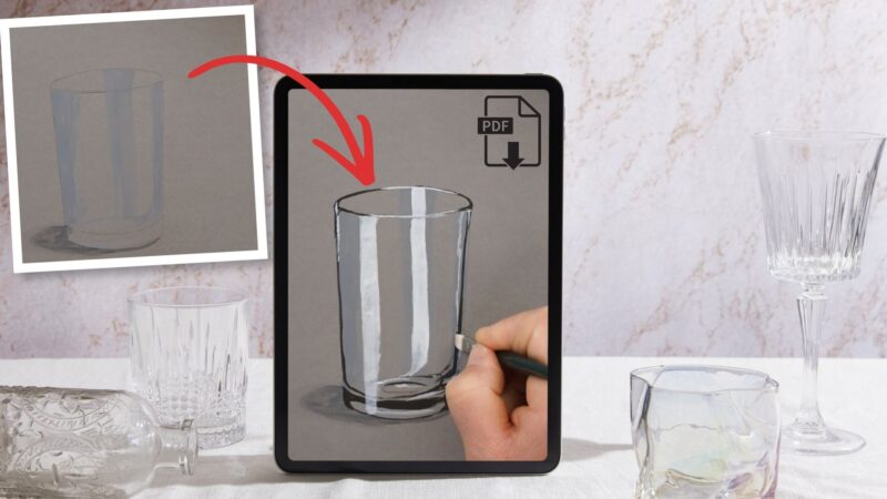 Malen lernen mit Acryl - Glas malen in 10 Minuten - Anleitung 1 So kannst du ein realistisch aussehendes Bild mit Acryl malen. Glas malen für Anfänger.